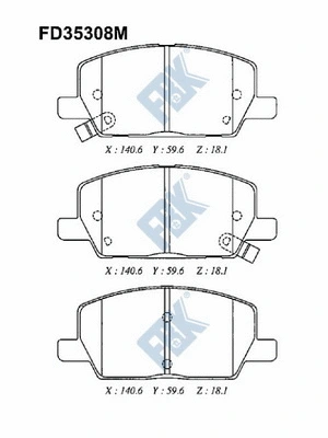 Brake Pad Set, disc brake (FD35308M)