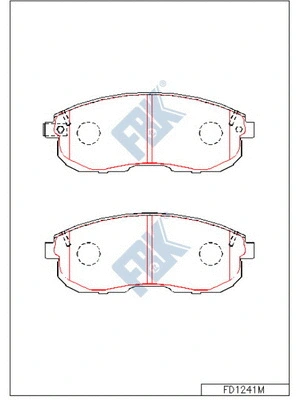 Brake Pad Set, disc brake (FD1241M)