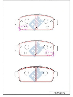 Brake Pad Set, disc brake (FD35027M)