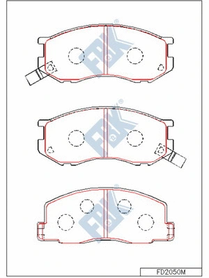 Brake Pad Set, disc brake (FD2050M)