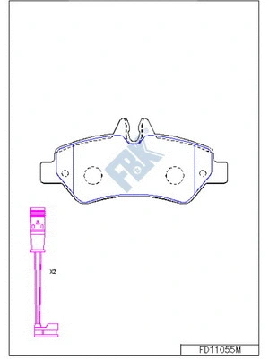 Brake Pad Set, disc brake (FD11055M)