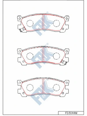 Brake Pad Set, disc brake (FD3044M)