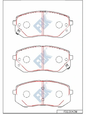 Brake Pad Set, disc brake (FD23043M)