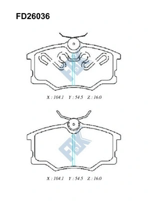 Brake Pad Set, disc brake (FD26036)