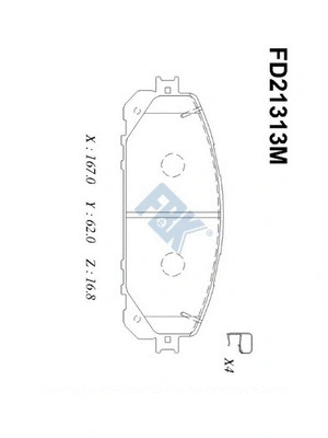 Brake Pad Set, disc brake (FD21313M)