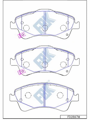 Brake Pad Set, disc brake (FD2897M)