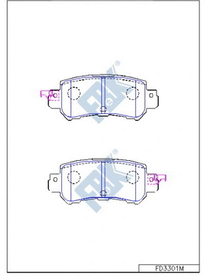 Brake Pad Set, disc brake (FD3301M)