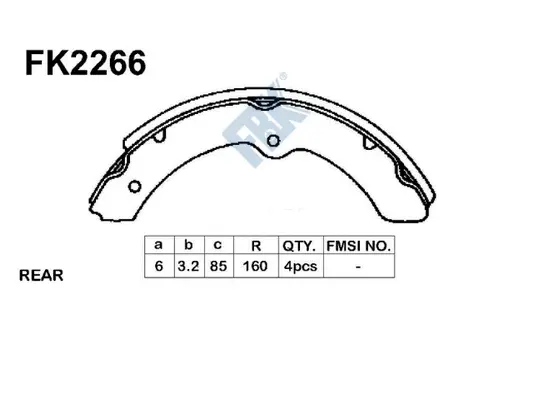 Brake Shoe Set (FK2266)