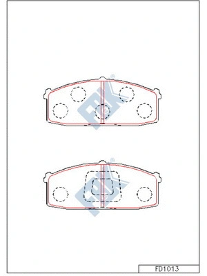 Brake Pad Set, disc brake (FD1013)