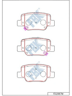 Brake Pad Set, disc brake (FD2887M)