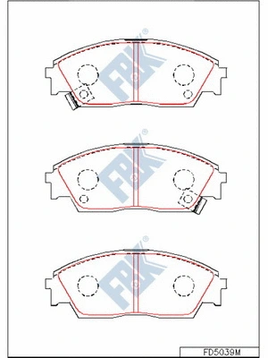 Brake Pad Set, disc brake (FD5039M)