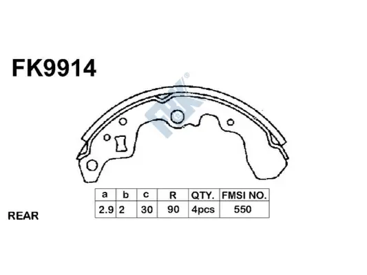 Brake Shoe Set (FK9914)