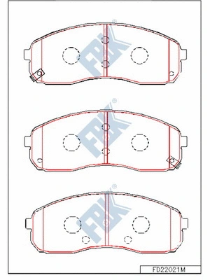 Brake Pad Set, disc brake (FD22021M)