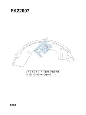 Brake Shoe Set (FK22007)