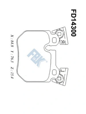 Brake Pad Set, disc brake (FD14300)