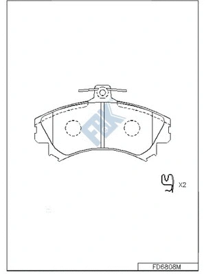 Brake Pad Set, disc brake (FD6808M)