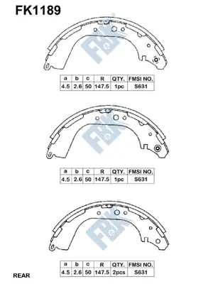 Brake Shoe Set (FK1189)