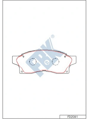 Brake Pad Set, disc brake (FD2091)