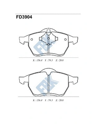 Brake Pad Set, disc brake (FD3904)