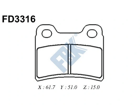 Brake Pad Set, disc brake (FD3316)