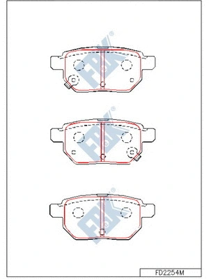 Brake Pad Set, disc brake (FD2254M)