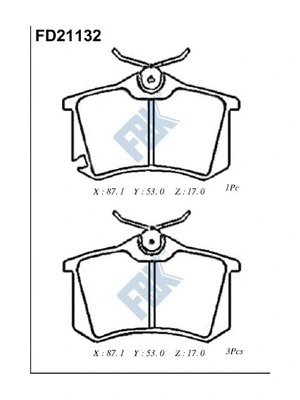 Brake Pad Set, disc brake (FD21132)