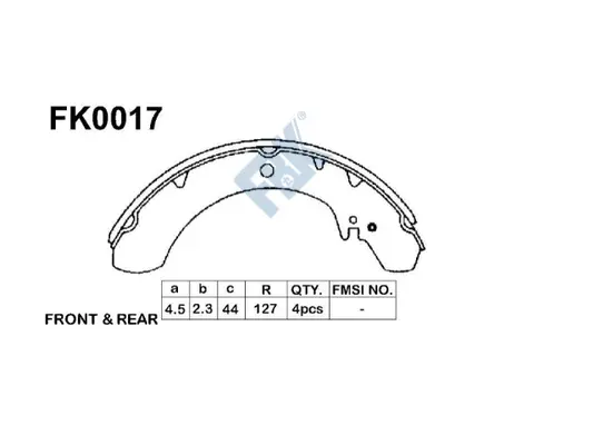 Brake Shoe Set (FK0017)