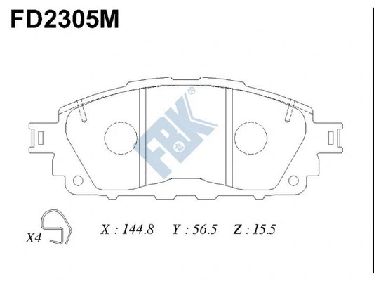 Brake Pad Set, disc brake (FD2305M)