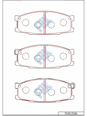 Brake Pad Set, disc brake (FD6030M)