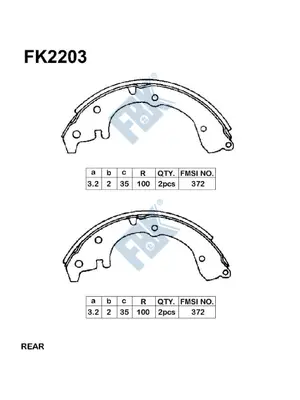 Brake Shoe Set (FK2203)