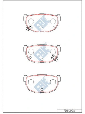 Brake Pad Set, disc brake (FD1099M)