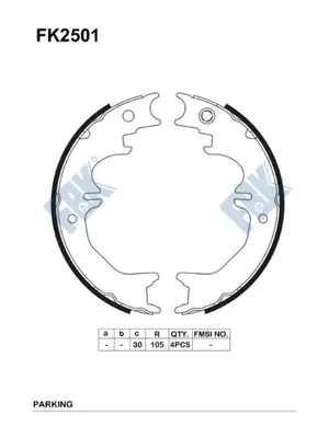 Brake Shoe Set (FK2501)