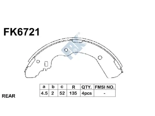 Brake Shoe Set (FK6721)