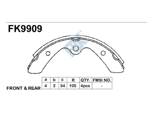 Brake Shoe Set (FK9909)