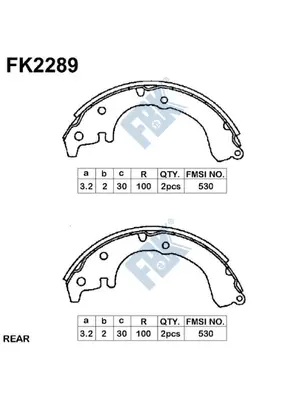 Brake Shoe Set (FK2289)