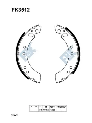 Brake Shoe Set (FK3512)