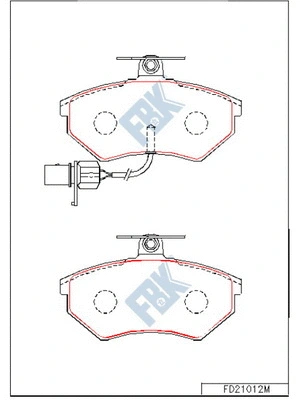 Brake Pad Set, disc brake (FD21012M)