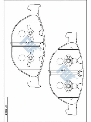 Brake Pad Set, disc brake (FD14064)