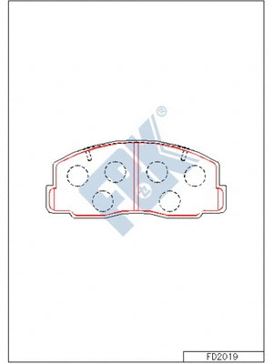 Brake Pad Set, disc brake (FD2019)