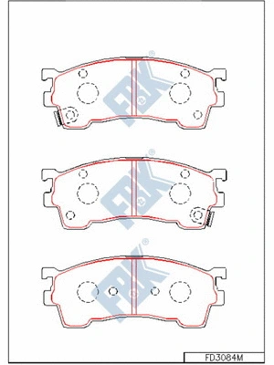 Brake Pad Set, disc brake (FD3084M)
