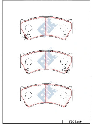 Brake Pad Set, disc brake (FD9820M)