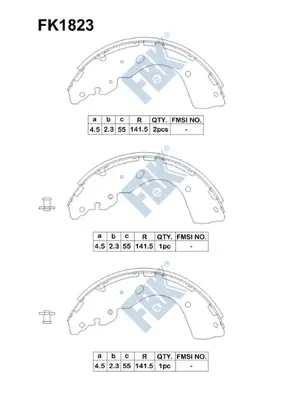 Brake Shoe Set (FK1823)
