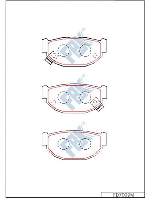 Brake Pad Set, disc brake (FD7009M)