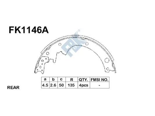 Brake Shoe Set (FK1146A)