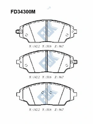 Brake Pad Set, disc brake (FD34300M)