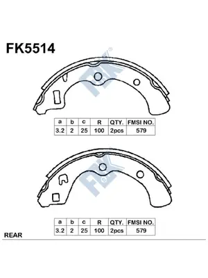Brake Shoe Set (FK5514)