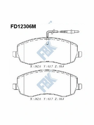 Brake Pad Set, disc brake (FD12306M)