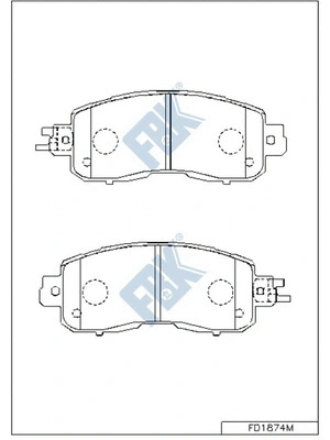 Brake Pad Set, disc brake (FD1874M)