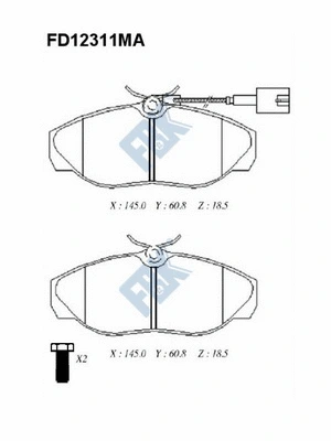 Brake Pad Set, disc brake (FD12311MA)