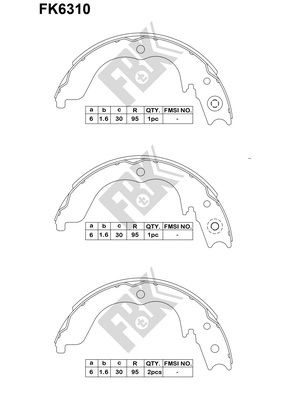 Brake Shoe Set (FK6310)